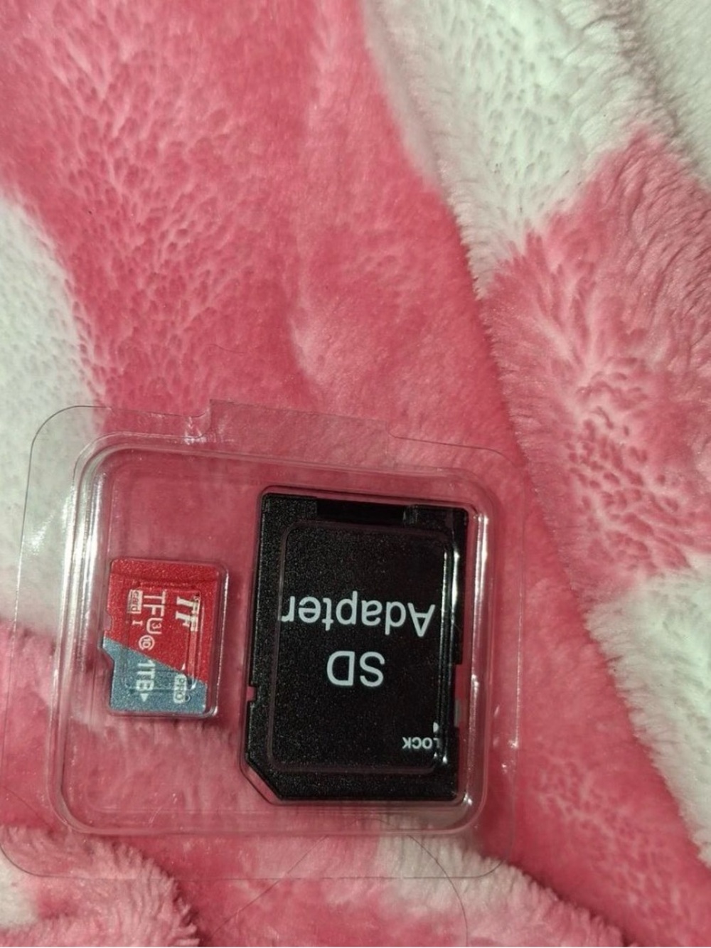 MicroSD Card with SD Adapter - Black and Red